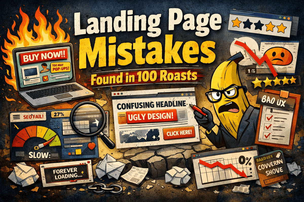 Landing Page Mistakes Found in 100 Roasts