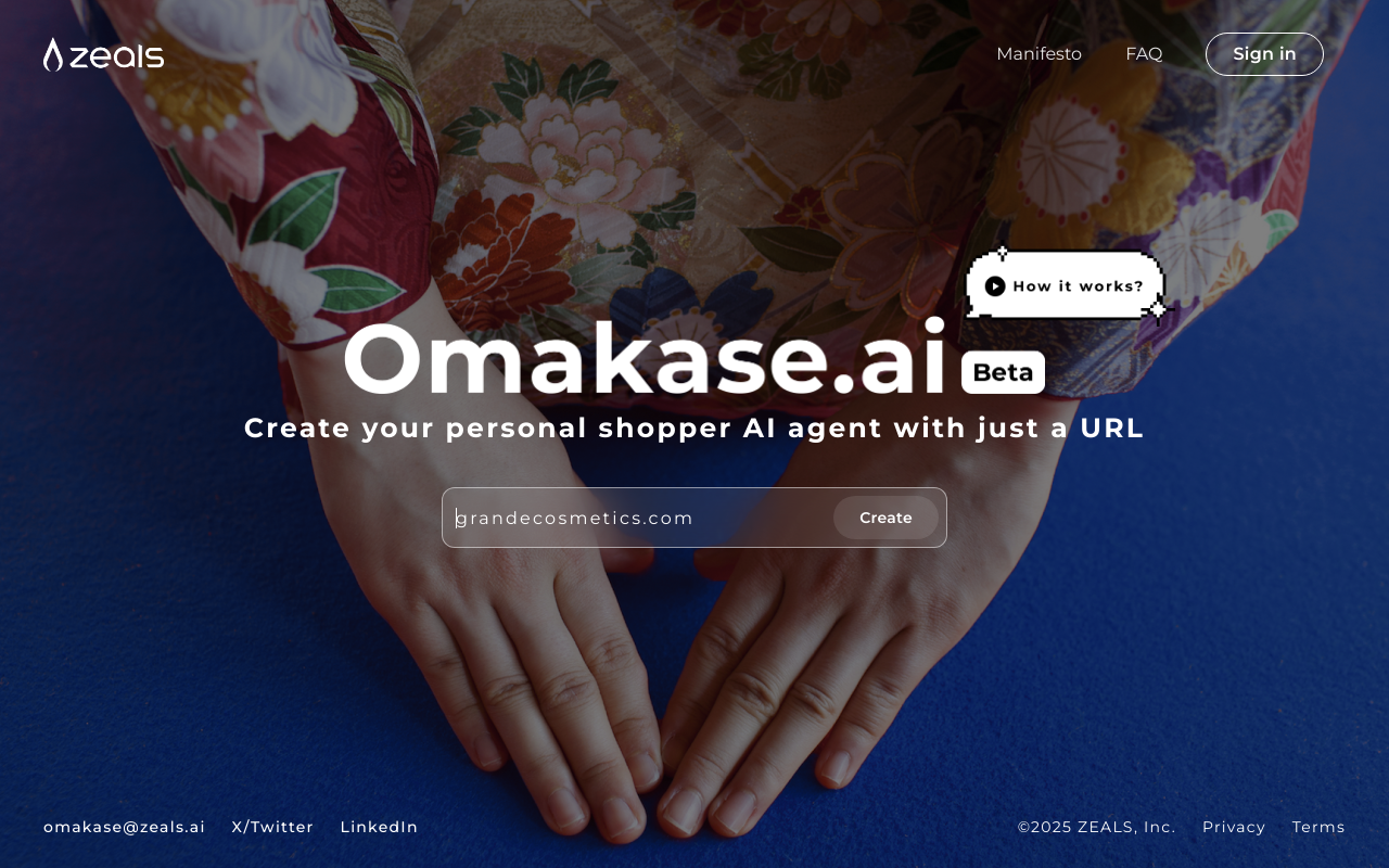 Screenshot of OmakaseAI